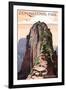 Zion National Park - Angels Landing and Condors-Lantern Press-Framed Art Print