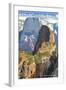 Zion National Park - Angels Landing-Lantern Press-Framed Art Print