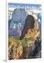 Zion National Park - Angels Landing-Lantern Press-Framed Art Print