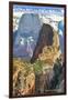 Zion National Park - Angels Landing-Lantern Press-Framed Art Print