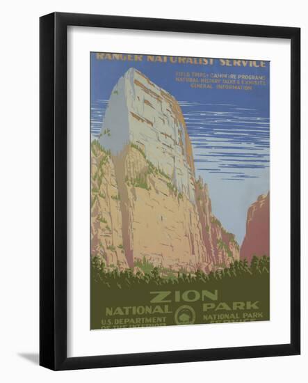 Zion National Park, c.1938-null-Framed Giclee Print