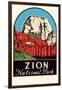 Zion National Park Decal-null-Framed Art Print