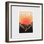 Zion National Park Poster Vector Illustration-DOMSTOCK-Framed Photographic Print