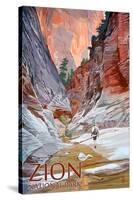 Zion National Park - Slot Canyon-Lantern Press-Stretched Canvas