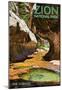 Zion National Park - The Subway-null-Mounted Poster