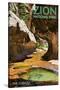 Zion National Park - The Subway-Lantern Press-Stretched Canvas