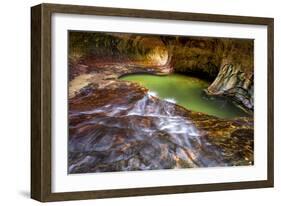 Zion National Park, Utah: The Famous Subway-Ian Shive-Framed Photographic Print