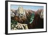 Zion National Park, Utah - View of Angels Landing and the Great White Throne-Lantern Press-Framed Art Print