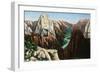 Zion National Park, Utah - View of Angels Landing and the Great White Throne-Lantern Press-Framed Art Print