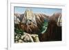 Zion National Park, Utah - View of Angels Landing and the Great White Throne-Lantern Press-Framed Premium Giclee Print