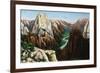 Zion National Park, Utah - View of Angels Landing and the Great White Throne-Lantern Press-Framed Premium Giclee Print