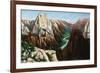 Zion National Park, Utah - View of Angels Landing and the Great White Throne-Lantern Press-Framed Premium Giclee Print