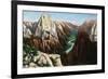 Zion National Park, Utah - View of Angels Landing and the Great White Throne-Lantern Press-Framed Premium Giclee Print