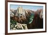 Zion National Park, Utah - View of Angels Landing and the Great White Throne-Lantern Press-Framed Art Print