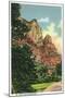 Zion National Park, Utah - View of Mount Zion (Lady Mountain), c.1938-Lantern Press-Mounted Art Print