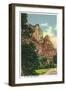 Zion National Park, Utah - View of Mount Zion (Lady Mountain), c.1938-Lantern Press-Framed Art Print