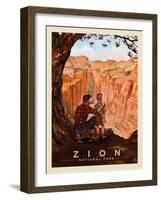 Zion National Park: View From The Top-Anderson Design Group-Framed Art Print