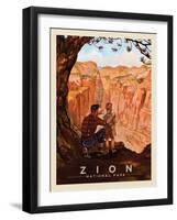 Zion National Park: View From The Top-Anderson Design Group-Framed Art Print