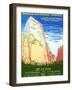 Zion National Park Vintage Travel Poster-null-Framed Art Print