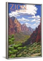 Zion National Park - Zion Canyon View-null-Framed Poster