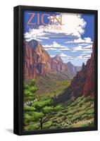 Zion National Park - Zion Canyon View-null-Framed Poster