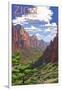 Zion National Park - Zion Canyon View-Lantern Press-Framed Premium Giclee Print