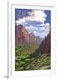 Zion National Park - Zion Canyon View-Lantern Press-Framed Art Print