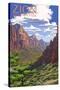 Zion National Park - Zion Canyon View-Lantern Press-Stretched Canvas