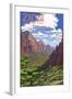 Zion National Park - Zion Canyon View-Lantern Press-Framed Art Print