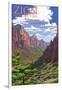 Zion National Park - Zion Canyon View-Lantern Press-Framed Art Print