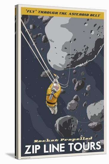 Zip Line Through the Asteroid Belt-Steve Thomas-Stretched Canvas