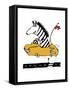 Zippy Zebra-Carla Martell-Framed Stretched Canvas