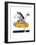 Zippy Zebra-Carla Martell-Framed Premium Giclee Print