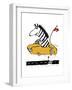 Zippy Zebra-Carla Martell-Framed Premium Giclee Print