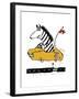 Zippy Zebra-Carla Martell-Framed Giclee Print