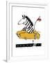 Zippy Zebra-Carla Martell-Framed Giclee Print