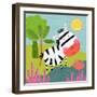 Zippy Zebra-Tina Finn-Framed Art Print