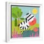 Zippy Zebra-Tina Finn-Framed Art Print