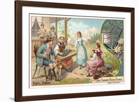Zither, Tyrol-null-Framed Giclee Print