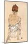 Zittende Vrouw on the Rug-Egon Schiele-Mounted Art Print