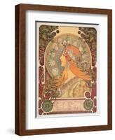 Zodiac, 1896-Alphonse Mucha-Framed Giclee Print