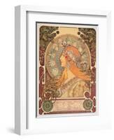 Zodiac, 1896-Alphonse Mucha-Framed Giclee Print