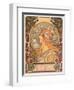 Zodiac, 1896-Alphonse Mucha-Framed Giclee Print