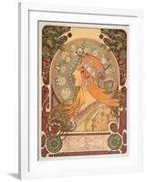 Zodiac, 1896-Alphonse Mucha-Framed Giclee Print