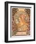 Zodiac, 1896-Alphonse Mucha-Framed Premium Giclee Print