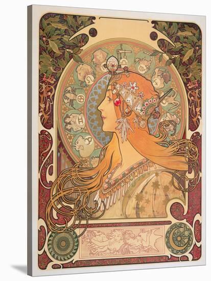 Zodiac, 1896-Alphonse Mucha-Stretched Canvas