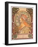 Zodiac, 1896-Alphonse Mucha-Framed Giclee Print