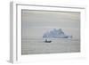 Zodiac Boat near an Iceberg-DLILLC-Framed Photographic Print