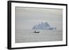 Zodiac Boat near an Iceberg-DLILLC-Framed Photographic Print