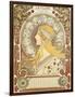 Zodiac calendar for 'La Plume', 1896 (litho)-Alphonse Marie Mucha-Framed Giclee Print